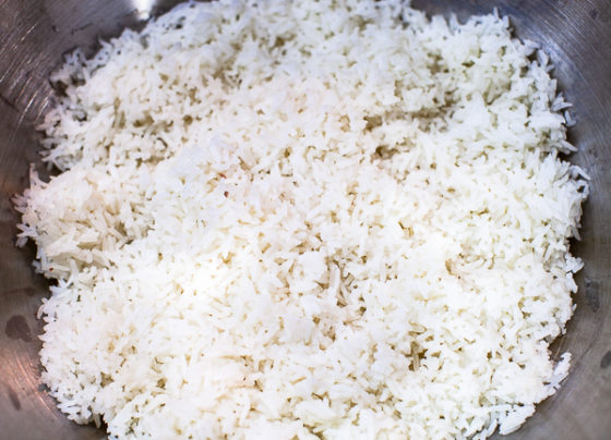 prepared rice in bowl