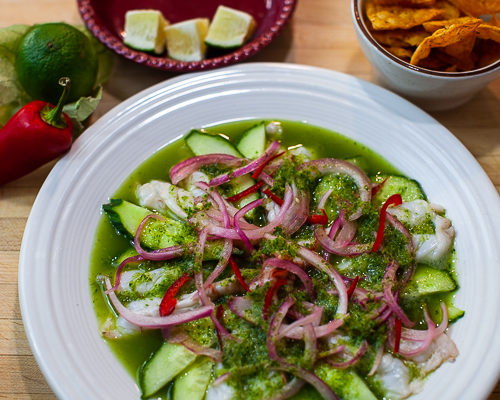 Aguachile de Camaron - Sunset & Sewanee