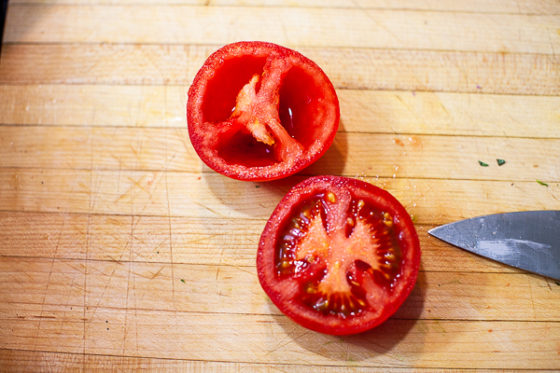 Seeding a tomato