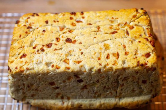 golden crust on bottom of Swedish Dill bread