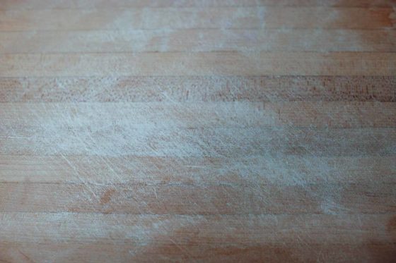 lightly floured wooden cutting board